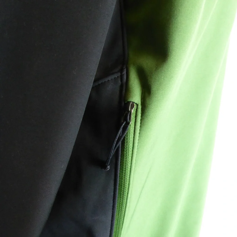 THE NORTH FACE GREEN BLACK ZIP WINDBREAKER soft shell JACKET XL